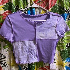 E-Girl Tik Tok Lettuce Hem Sparkly T-Shirt